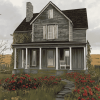 Grey Country House Diamond Painting