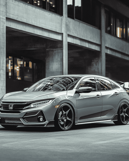 Grey Honda Hatchback Style Diamond Painting