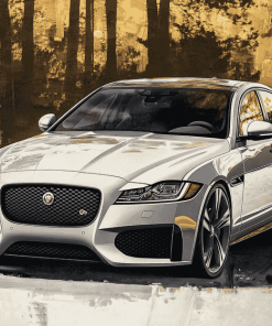 Grey Jaguar XF Luxury Diamond Painting