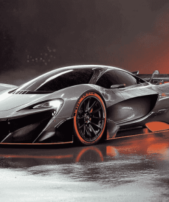 Grey McLaren Supercar Diamond Painting