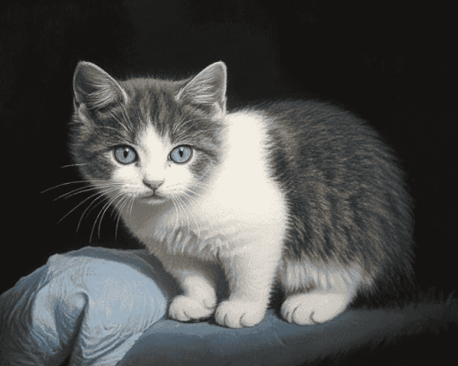 Grey and White Cats Diamond Painting