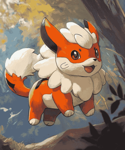 Growlithe Pokemon Anime Diamond Painting