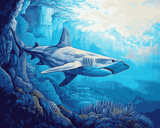 Hammerhead Shark Cartoon Diamond Painting