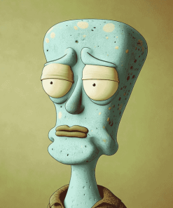 Handsome Squidward Cartoon Diamond Painting