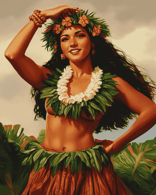 Hawaiian Hula Women Diamond Painting