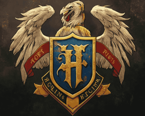 Hogwarts House Crests Diamond Painting