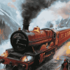 Hogwarts Steam Train Diamond Painting