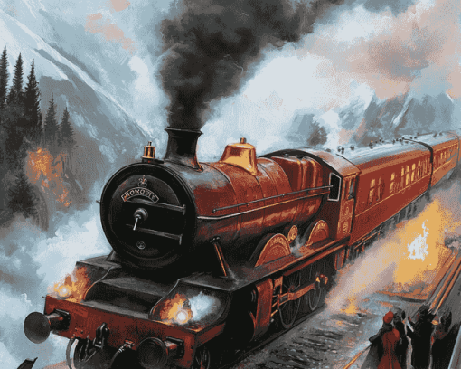 Hogwarts Steam Train Diamond Painting