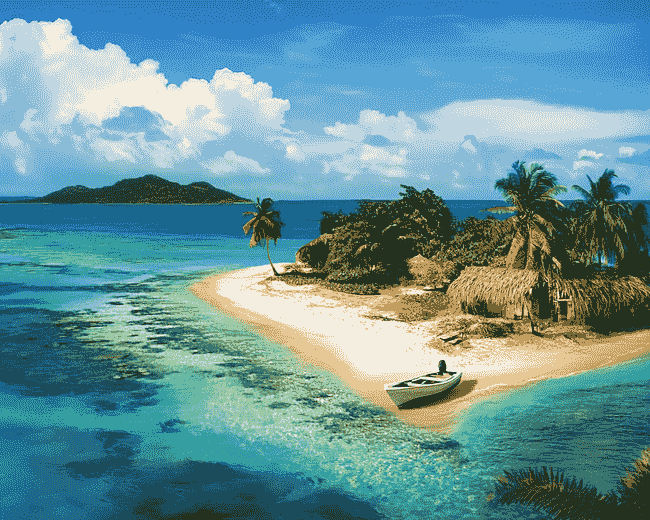 Finalizing the Honduras Beaches Seascapes Diamond Painting artwork