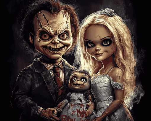 Horror Icon Bride Of Chucky Diamond Painting