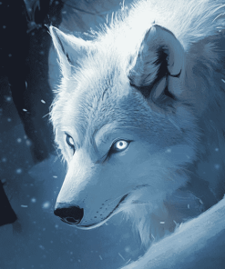 Ice Wolf Diamond Painting