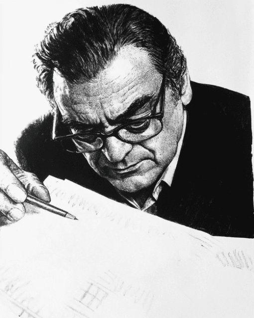 Iconic Mario Puzo Black and White Diamond Painting