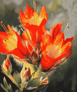 Indian Paintbrush Flowers Diamond Painting