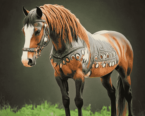 Indian Ponies Artwork Diamond Painting