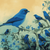 Indigo Bunting Bird Diamond Painting