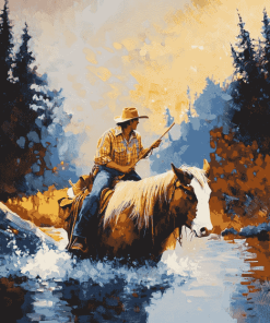 Isle Royale Cowboy Vintage Diamond Painting