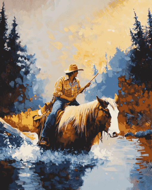 Isle Royale Cowboy Vintage Diamond Painting