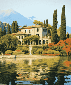 Italian Lakeside Villa Diamond Painting