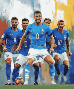 Italy Azurri Football Team Diamond Painting