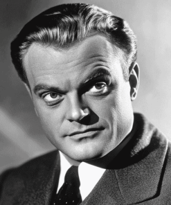 James Cagney Black and White Diamond Painting