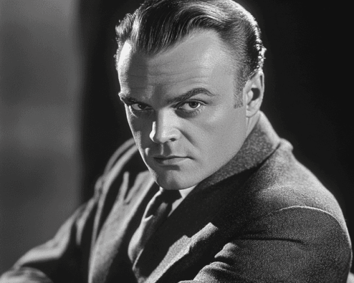 James Cagney Black and White Diamond Painting