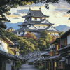 Japanese Buildings Scene Diamond Painting