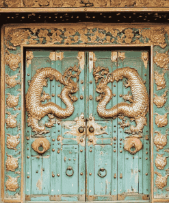 Japanese Castle Door Architecture Diamond Painting