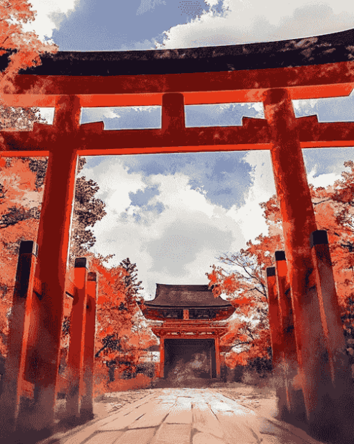 Japanese Fushimi Inari Shrine Diamond Painting