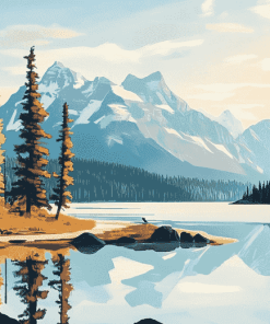 Jasper National Park Landscape Diamond Painting