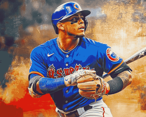 Javier Baez Baseball Icon Diamond Painting