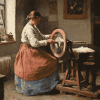 Jean Francois Millet Woman Spinning Diamond Painting