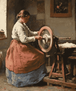 Jean Francois Millet Woman Spinning Diamond Painting