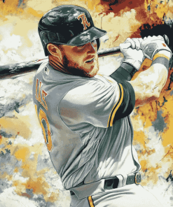 Jed Lowrie Baseball Diamond Painting