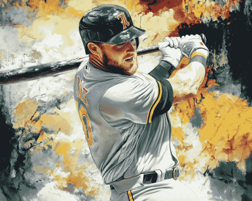 Jed Lowrie Baseball Diamond Painting