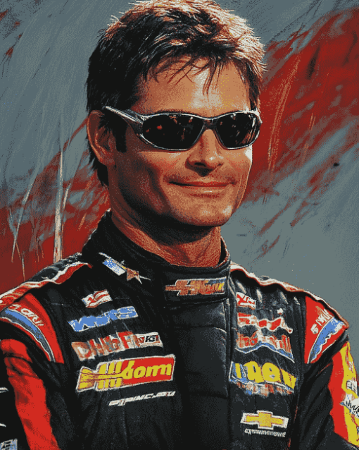 Jeff Gordon Glasses Race Cars Diamond Painting