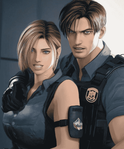 Jill And Leon Resident Evil Diamond Painting