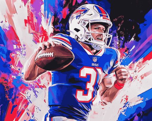 Josh Allen Football Star Diamond Painting