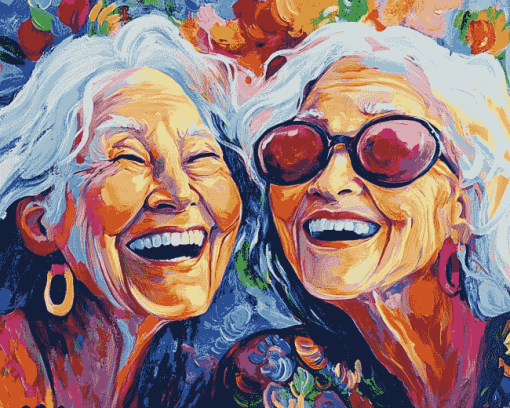 Joyful Women in Color Diamond Painting