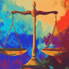 Justice Scales Colorful Diamond Painting