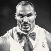 Karl Malone Black and White Diamond Painting