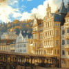 Karlovy Vary Buildings Diamond Painting