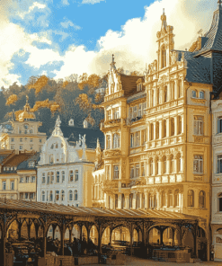 Karlovy Vary Buildings Diamond Painting