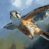 Kestrel Bird Masterpiece Diamond Painting