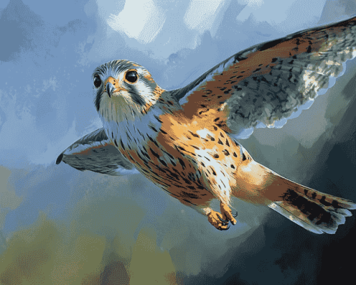 Kestrel Bird Masterpiece Diamond Painting