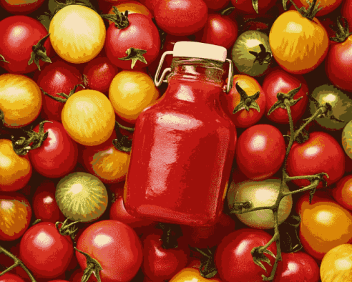 Ketchup Tomato Delight Diamond Painting