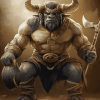 King Minotaur Beast Fantasy Diamond Painting