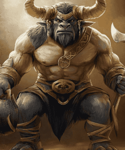 King Minotaur Beast Fantasy Diamond Painting