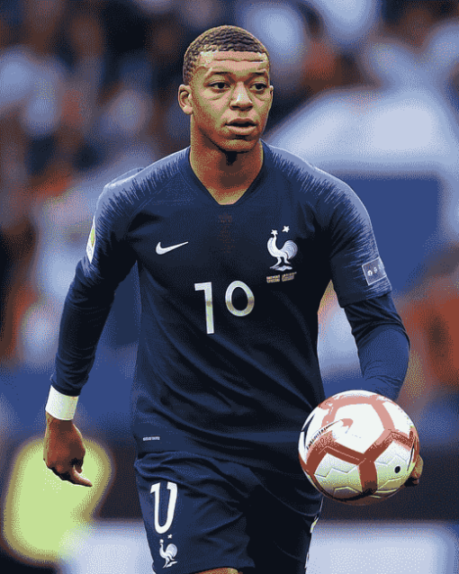 Kylian Mbappe Football Legend Diamond Painting