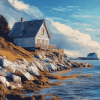 LUXURY SEASIDE COTTAGE SCENERY DIAMOND PAINTING