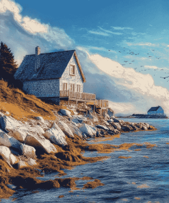 LUXURY SEASIDE COTTAGE SCENERY DIAMOND PAINTING